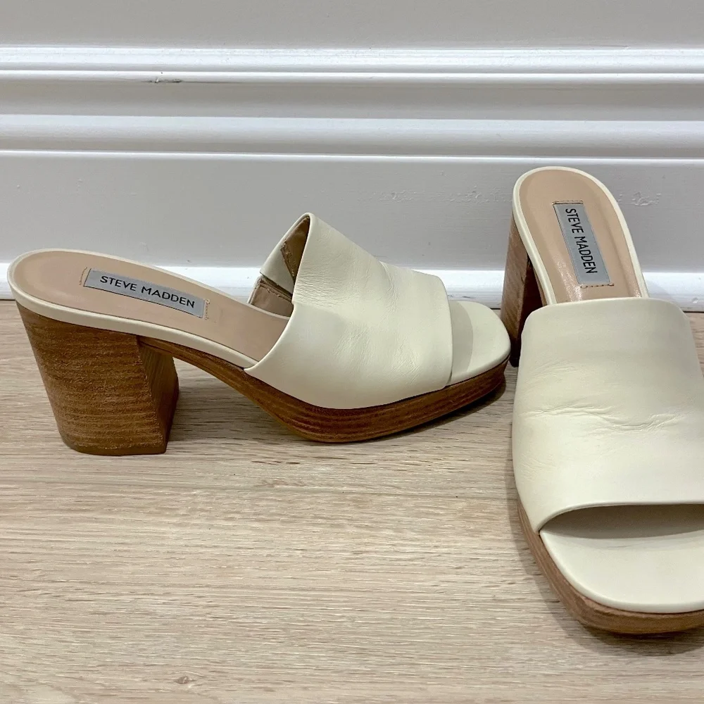 Steve Madden Women's Elda Bone Heels - Picture 2 of 3